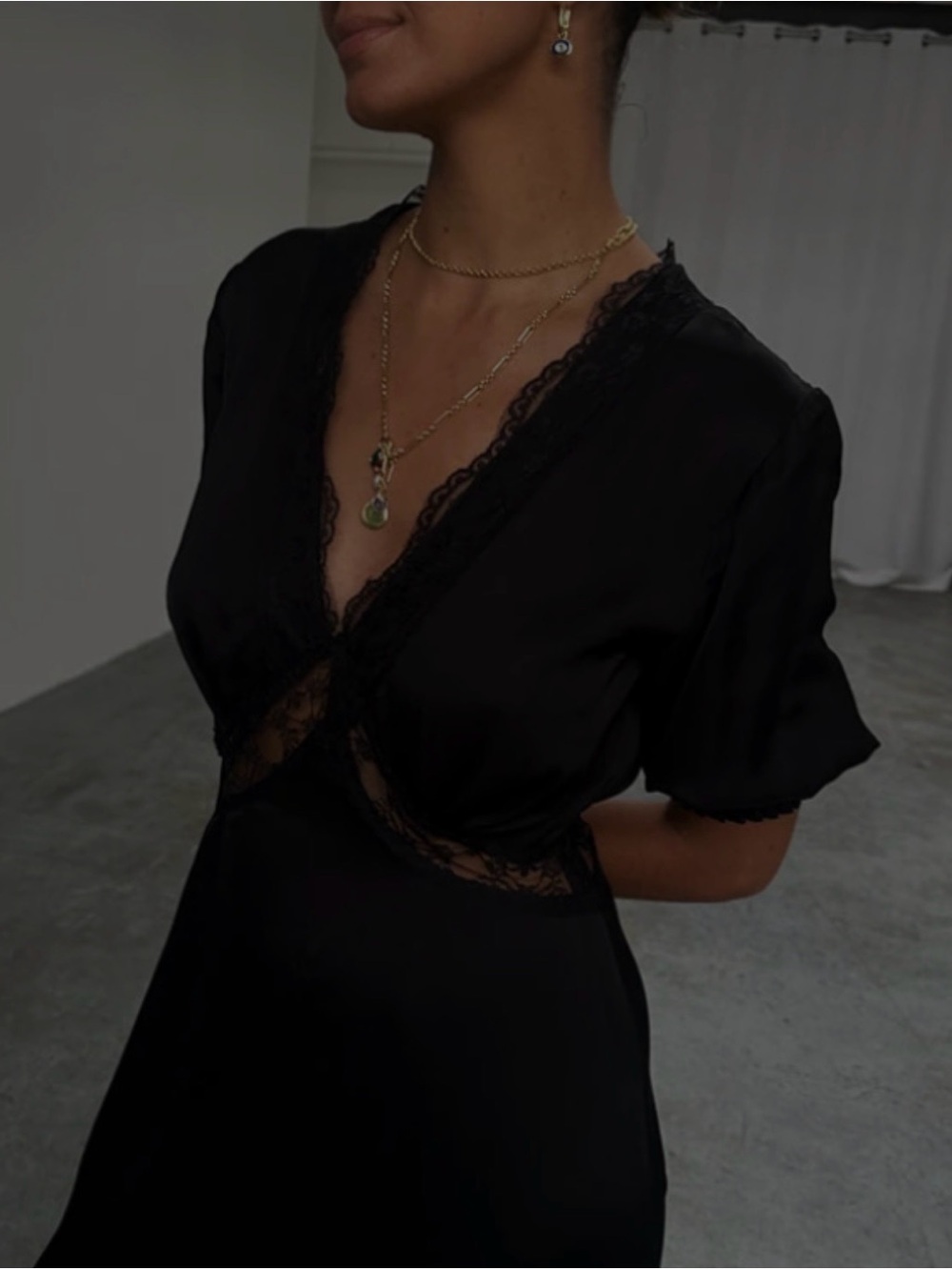 Never Fully Dressed Black Lace May Dress - Picture 2 of 6